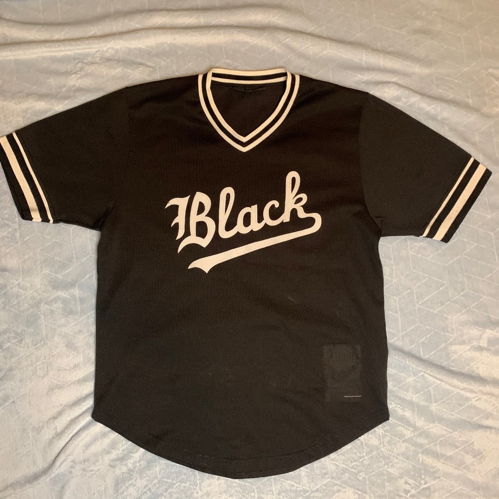 Black Scale 36 Script Baseball Jersey